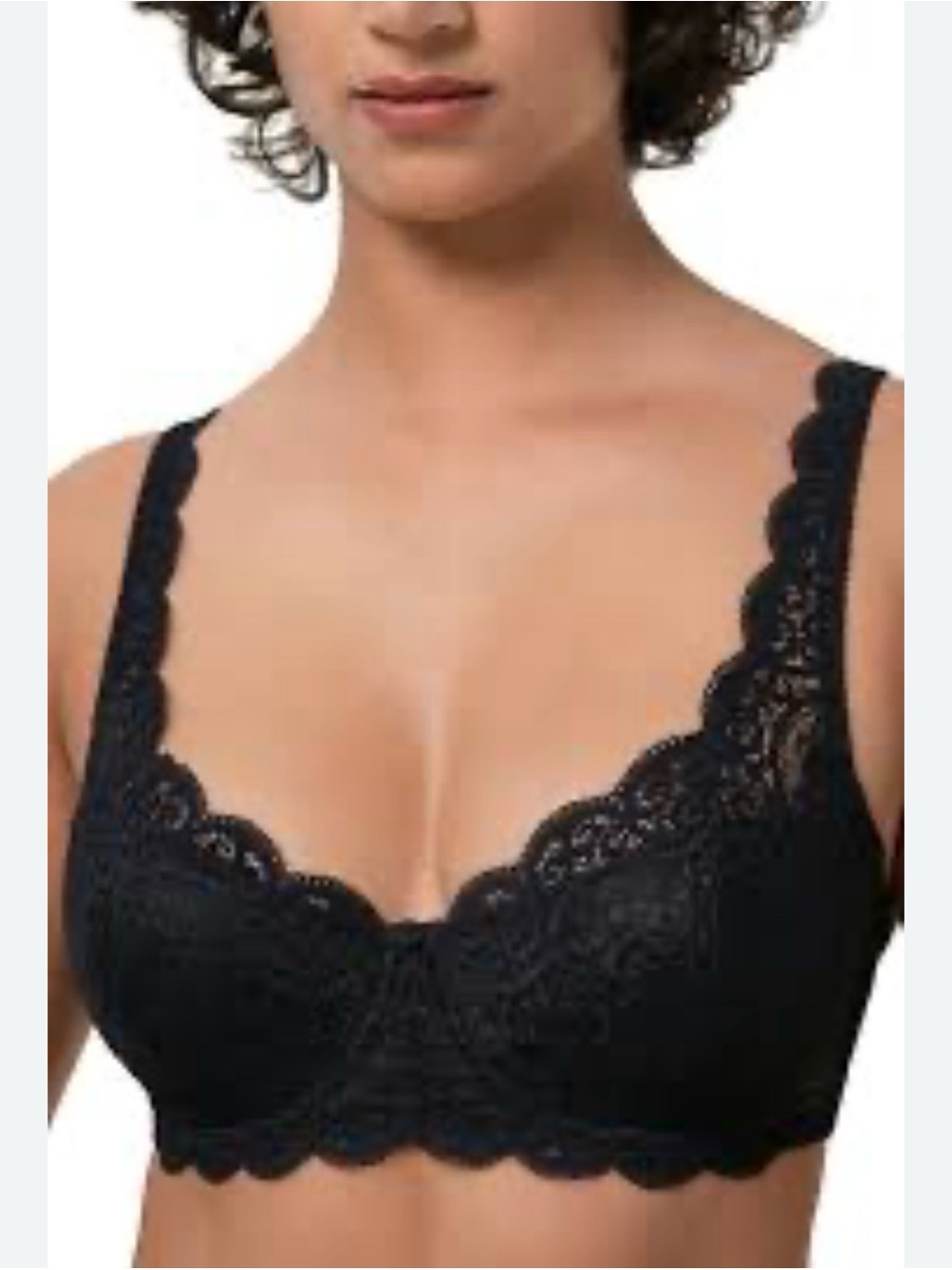 Triumph Amourette 300 WHP Black Lace Underwire Bra 34DDD/34E NWT Full Coverage